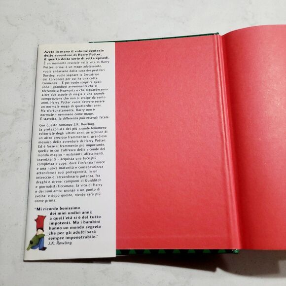 HARRY POTTER E il Calice di Fuoco Italian Hard Cover w DJ Goblet of Fire Book - Picture 3 of 12